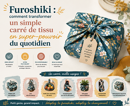 Furoshiki : comment transformer un simple carré de tissu en super‑pouvoir du quotidien