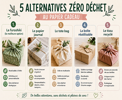 Emballage cadeau zéro déchet : 5 alternatives au papier cadeau