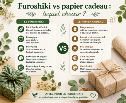 Furoshiki vs papier cadeau